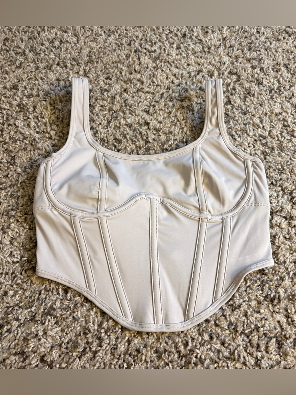 Gilly Hicks Beige Wired Seamless Corset Crop Top Size Women's XS